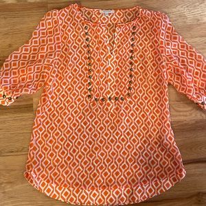 41 Hawthorne orange blouse